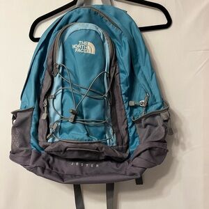 The North Face Jester Teal and Charcoal Backpack